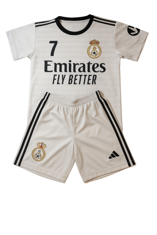 Dres Vinicius Jr. Real Madrid komplet biely - Veľkosť: S