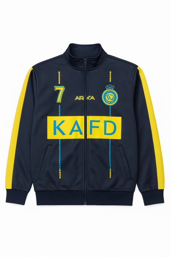 Mikina Ronaldo All Nassr modro žltá - Veľkosť: L