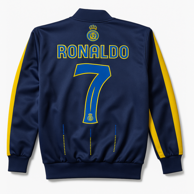 Mikina Ronaldo All Nassr modro žltá