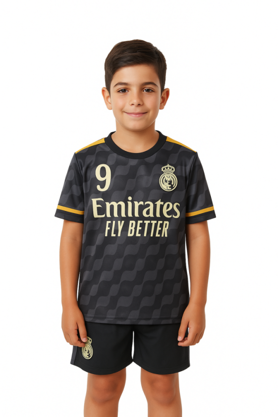 Futbalový dres MBappé Real Madrid tričko čierne - Veľkosť: M