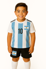 Futbalový dres Messi Argentína tričko bielo modré