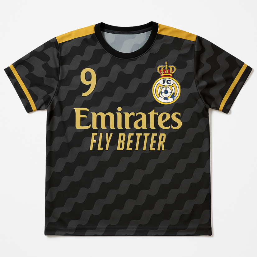 Futbalový dres MBappé Real Madrid tričko čierne - Veľkosť: 122