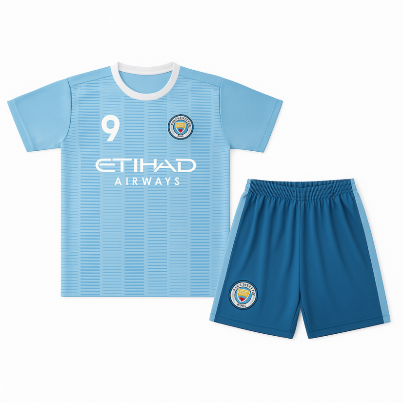 Dres Haaland Manchester City komplet modrý - Veľkosť: 122