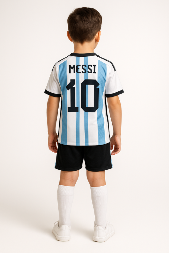 Futbalový dres Messi Argentína tričko bielo modré - Veľkosť: 128