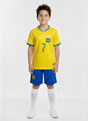 Futbalový dres Vinicius Jr. Brazil tričko žlté