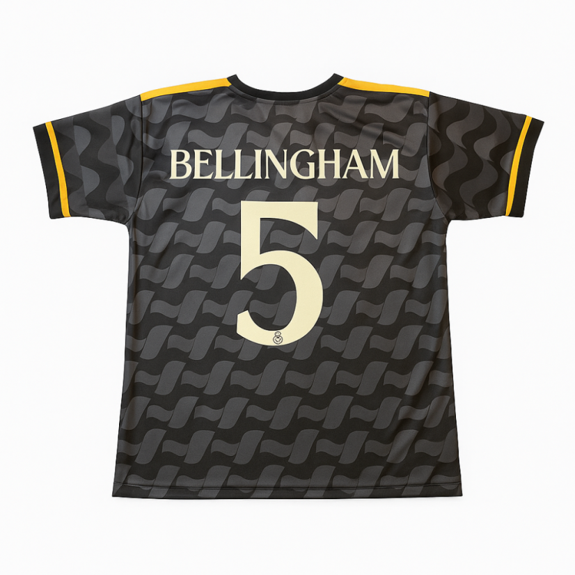 Futbalový dres Bellingham Real Madrid tričko čierne - Veľkosť: 134