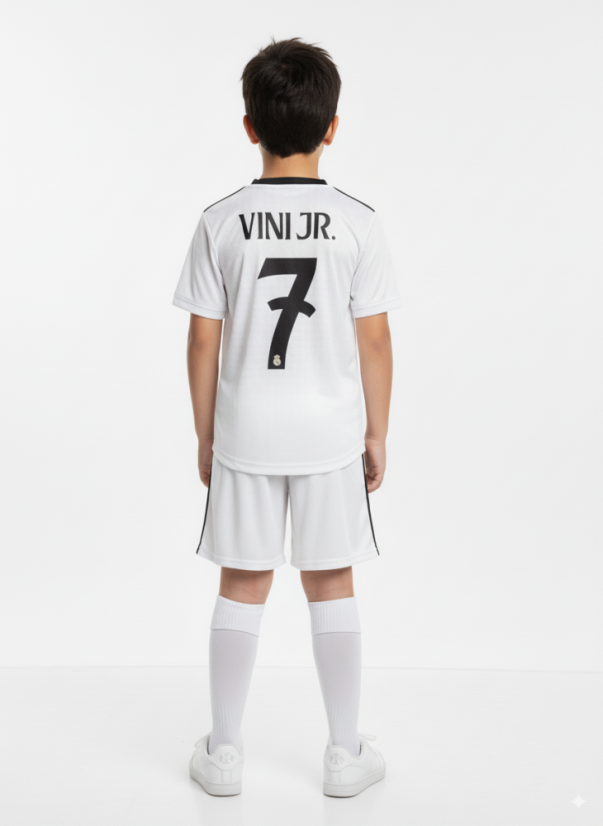 Dres Vinicius Jr. Real Madrid komplet biely - Veľkosť: M