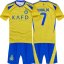 Dres Ronaldo All Nassr komplet žltý - Veľkosť: 158