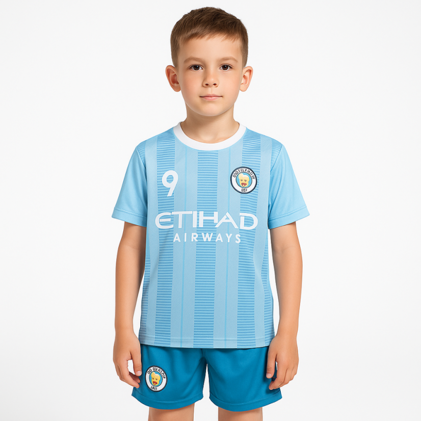 Futbalový dres Haaland Manchester City tričko modré - Veľkosť: 146