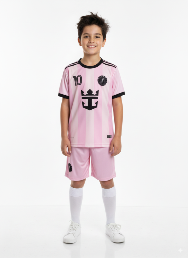Dres Messi Inter Miami komplet ružový - Veľkosť: 146