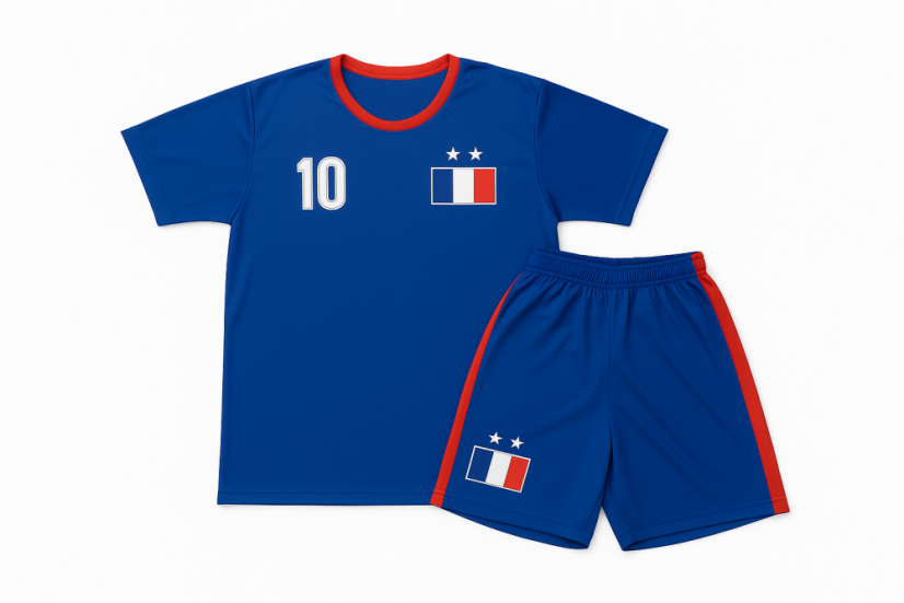 Dres MBappé Francúzsko komplet modrý - Veľkosť: 122