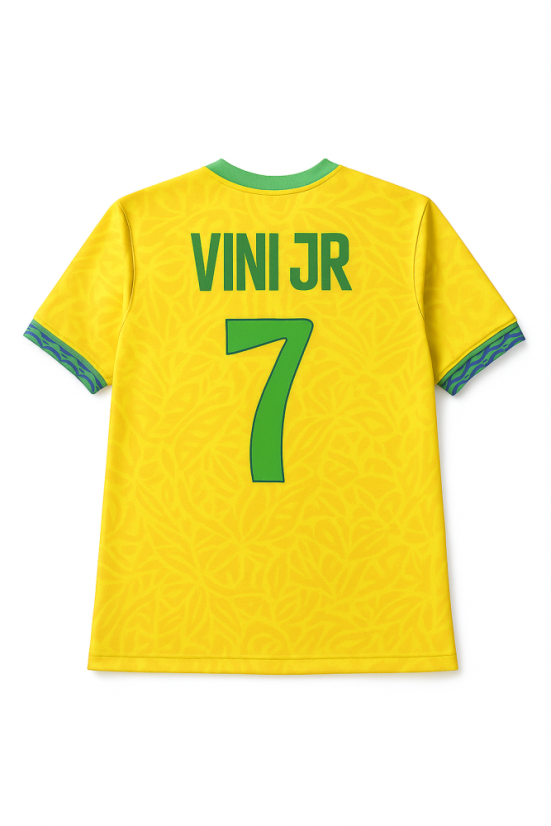 Dres Vinicius Jr. Brazil komplet žltý - Veľkosť: 152, material: 100% Polyester, Farba: Žltá