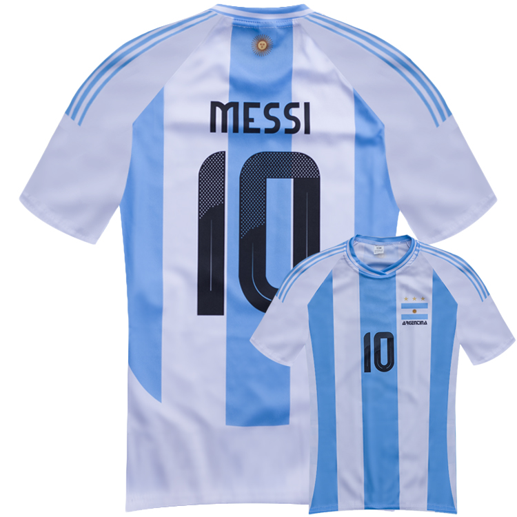 Futbalový dres Messi Argentína tričko bielo modré - Veľkosť: 128