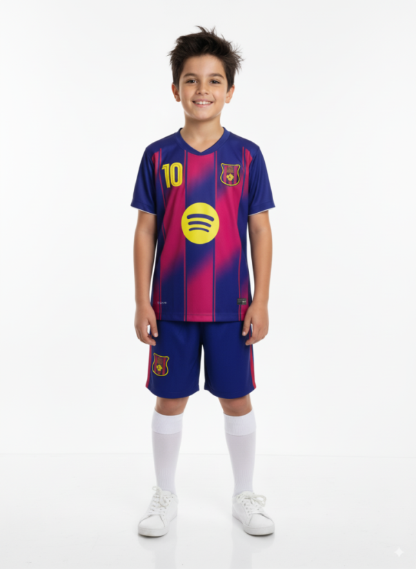 Dres Lamine Yamal FC Barcelona komplet modro červený - Veľkosť: M